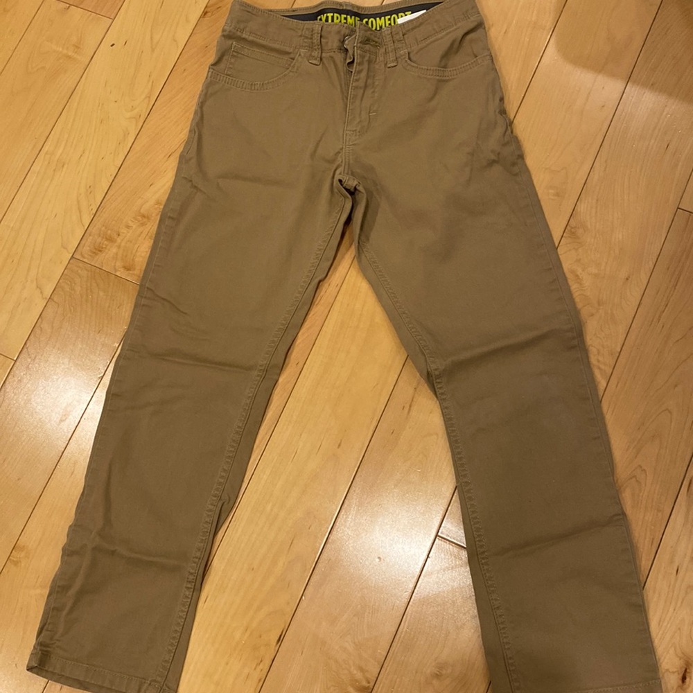 Lee, Sz 12, straight leg khakis. Caramel brown color.